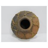 2 Sinew Wrapped Primitive Clay Jars