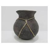 2 Sinew Wrapped Primitive Clay Jars