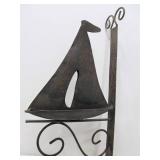 Metal Sailboat Wall Bracket or Outdoor Bell Hanger