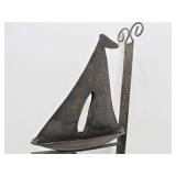 Metal Sailboat Wall Bracket or Outdoor Bell Hanger