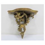 Old Vintage Hollywood Regency Gilt Wood Wall Shelves
