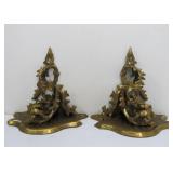 Old Vintage Hollywood Regency Gilt Wood Wall Shelves