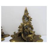 Old Vintage Hollywood Regency Gilt Wood Wall Shelves