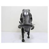 Large Vintage Leather Bull Sculpture