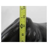 Large Vintage Leather Bull Sculpture