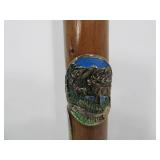 Vintage Walking Stick/Cane w/Many Travel Tags