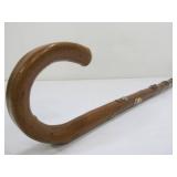 Vintage Walking Stick/Cane w/Many Travel Tags