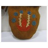 Pair of Antique Fur Lined Native American Beaded Mitts