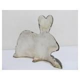 Vintage Painted Cast Iron Rabbit Door Stop