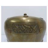 Old Vintage Oriental Brass & Copper Lidded Pot