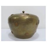 Old Vintage Oriental Brass & Copper Lidded Pot