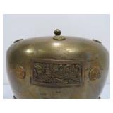 Old Vintage Oriental Brass & Copper Lidded Pot