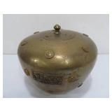 Old Vintage Oriental Brass & Copper Lidded Pot