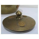 Old Vintage Oriental Brass & Copper Lidded Pot