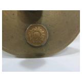 Old Vintage Oriental Brass & Copper Lidded Pot