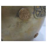 Old Vintage Oriental Brass & Copper Lidded Pot