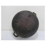 Large Vintage Cast Iron Footed Pot