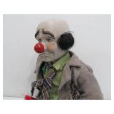 2 Large Vintage Bisque Clown Dolls