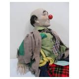 2 Large Vintage Bisque Clown Dolls