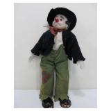 2 Large Vintage Bisque Clown Dolls