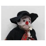 2 Large Vintage Bisque Clown Dolls
