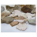 Lot of Assorted Rock Chunks Minerals etc