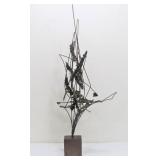 Vintage Mid Century Brutalist Metal Sculpture