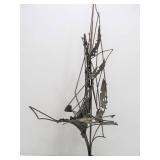 Vintage Mid Century Brutalist Metal Sculpture