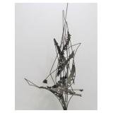 Vintage Mid Century Brutalist Metal Sculpture