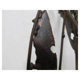 Vintage Mid Century Brutalist Metal Sculpture