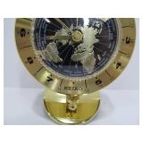Vintage SEIKO Brass World Desk Clock