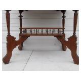 Antique 2 Tiered Quartersawn Oak Side Table