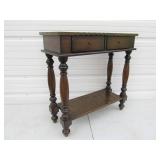 Signed BASSETT Contemporary Copper Lined Hall Table w/Drawers