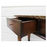 Signed BASSETT Contemporary Copper Lined Hall Table w/Drawers