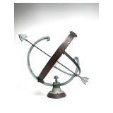 Large Vintage Solid Brass Armillary Outdoor/Garden Sundial