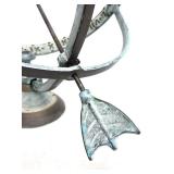 Large Vintage Solid Brass Armillary Outdoor/Garden Sundial