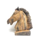 Large Heavy Vintage Highly Detailed Horsehead Statue