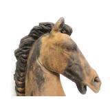 Large Heavy Vintage Highly Detailed Horsehead Statue