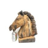 Large Heavy Vintage Highly Detailed Horsehead Statue