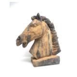 Large Heavy Vintage Highly Detailed Horsehead Statue