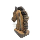 Large Heavy Vintage Highly Detailed Horsehead Statue
