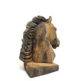 Large Heavy Vintage Highly Detailed Horsehead Statue