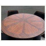 Vintage Mid Century BRODY Dining Table w/4 Matching Swivel Barrel Chairs