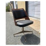 Vintage Mid Century BRODY Dining Table w/4 Matching Swivel Barrel Chairs