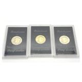 Uncirculated Three Eisenhower 1974 Uncirculated Half Dollars