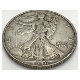 1939, 1940 and 1941 Walking Liberty Half Dollar Coins
