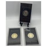 Uncirculated Three Eisenhower 1974 Uncirculated Half Dollars
