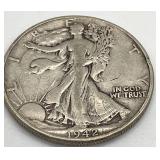 Three 1942 Walking  Liberty Half Dollars
