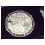 Uncirculated 1990 1oz Fine Silver Walking Liberty Half Dollar