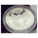 Uncirculated 1990 1oz Fine Silver Walking Liberty Half Dollar